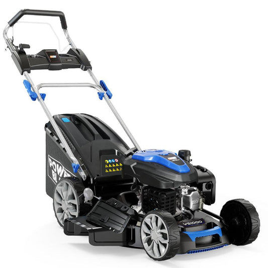 PowerBlade 22" 224cc Self-Propelled Lawn Mower, Electric Start, 7 Height, Steel Deck, Deck Wash Port, OHV 4-Stroke Petrol - VS1000.