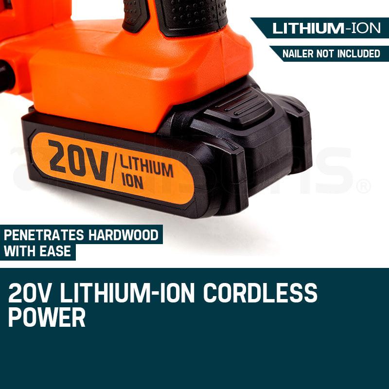 UNIMAC Nailer 20V Battery Lithium Ion Rechargeable Cordless Nail Gun.