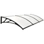 SHADE SHIELD 3x1m Aluminium Exterior Awning, Black DIY External UV Rain Protection Clear Polycarbonate Canopy Cover