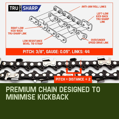 BAUMR-AG 65cc 9in1 Long Reach Garden Multi-tool, Pole Saw, Hedge & Line Trimmer, Brush Cutter, 12" Tree Trimming Pruning Chainsaw Bar, 2 Extension Shafts