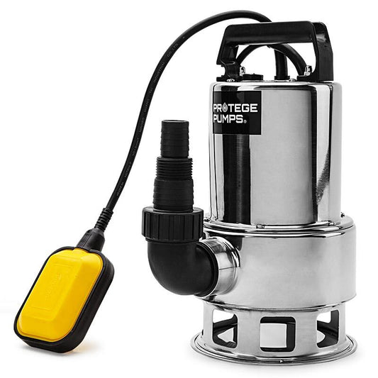 PROTEGE 1500W Submersible Dirty Water Pump Bore Tank Well Steel Automatic Clean.