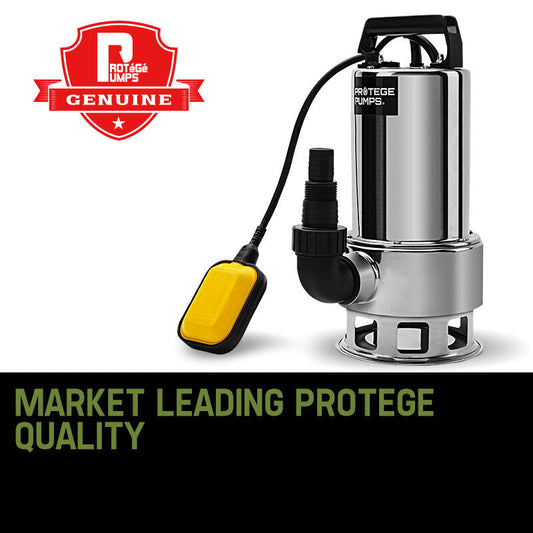 PROTEGE 2000W Submersible Dirty Water Pump Bore Tank Well Steel Automatic.