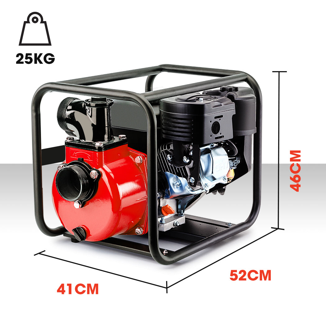 Warton 8HP 3 Petrol Water Transfer Pump High Pressure Fire Fighting Irrigation.