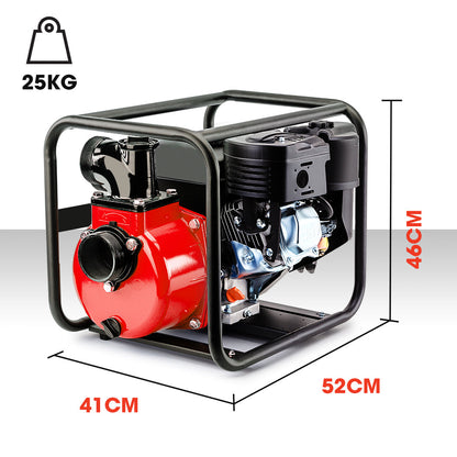 Warton 8HP 3 Petrol Water Transfer Pump High Pressure Fire Fighting Irrigation.