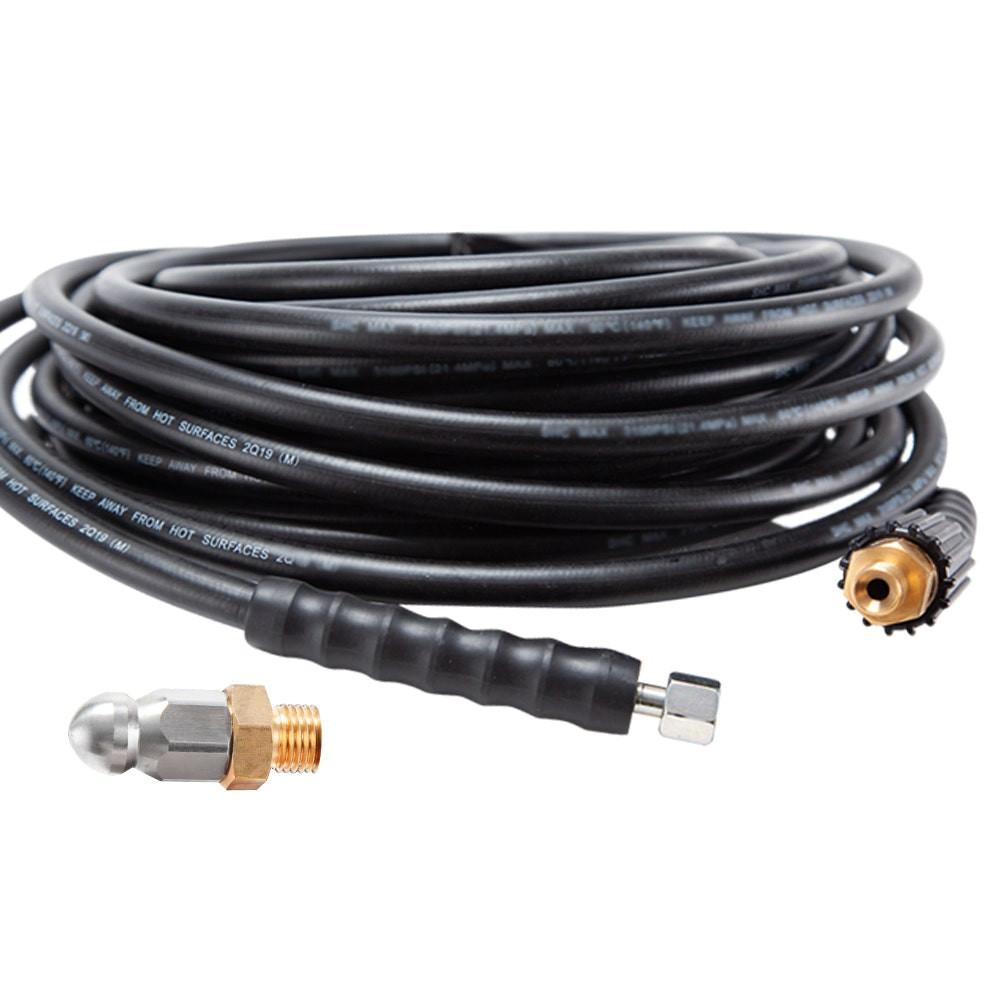 Jet-USA 20M Petrol Pressure Washer Hose Extension with Drain Cleaner Nozzle Accesory Pack.