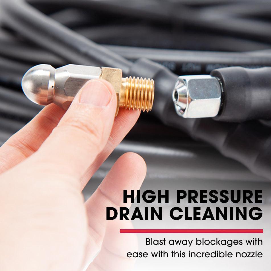 Jet-USA 20M Petrol Pressure Washer Hose Extension with Drain Cleaner Nozzle Accesory Pack.