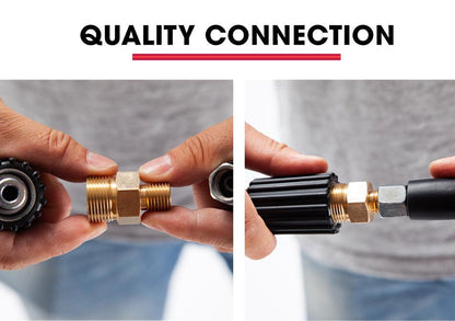 Jet-USA 20M Petrol Pressure Washer Hose Extension with Drain Cleaner Nozzle Accesory Pack.