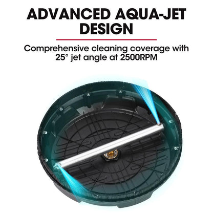 Jet-USA 15" Nylon Pressure Washer Surface Cleaner, 1/4" Fitting, For Concrete Driveway Patio Floor.
