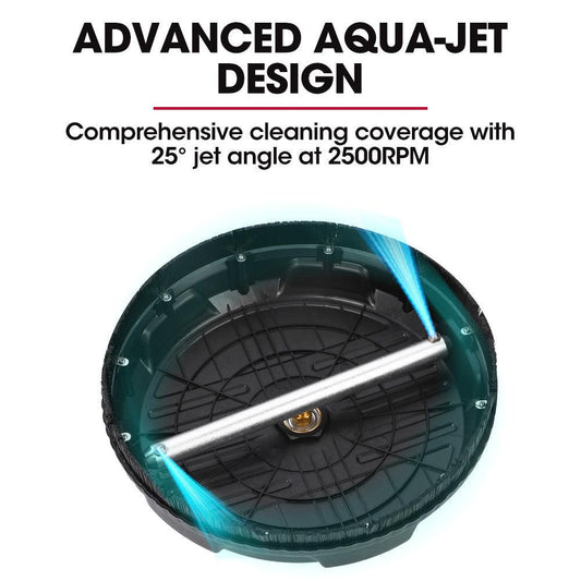 Jet-USA 15" Nylon Pressure Washer Surface Cleaner, 1/4" Fitting, For Concrete Driveway Patio Floor.