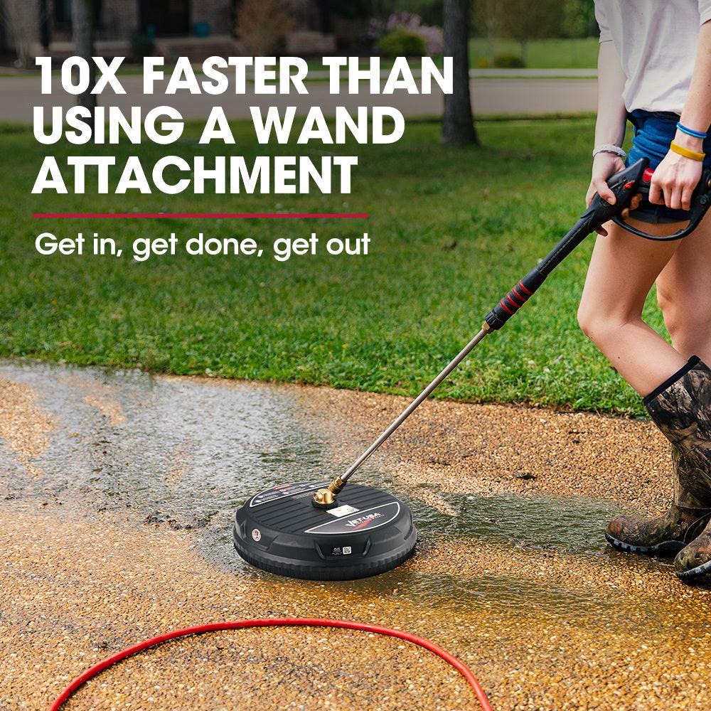 Jet-USA 15" Nylon Pressure Washer Surface Cleaner, 1/4" Fitting, For Concrete Driveway Patio Floor.