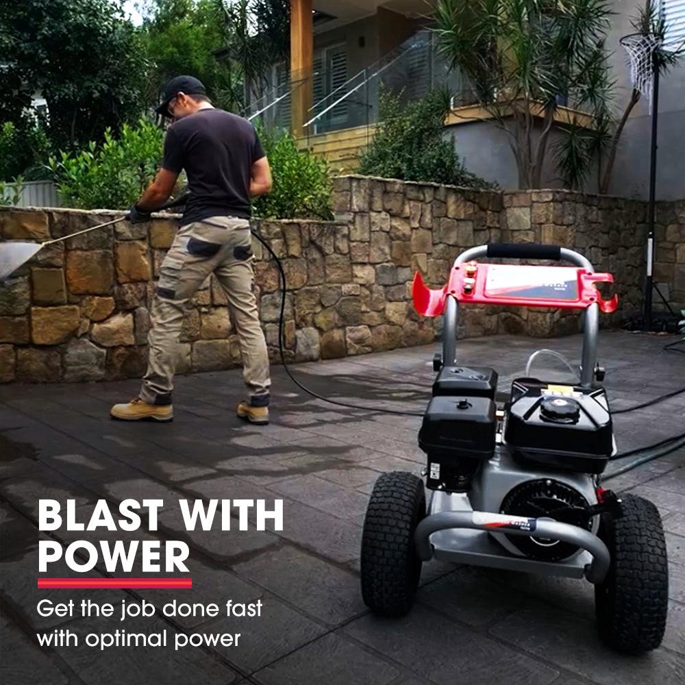 Jet-USA 7HP 4800PSI Petrol High Pressure Washer Gun Water Cleaner Gurney 4-Stroke Engine 30M Hose.