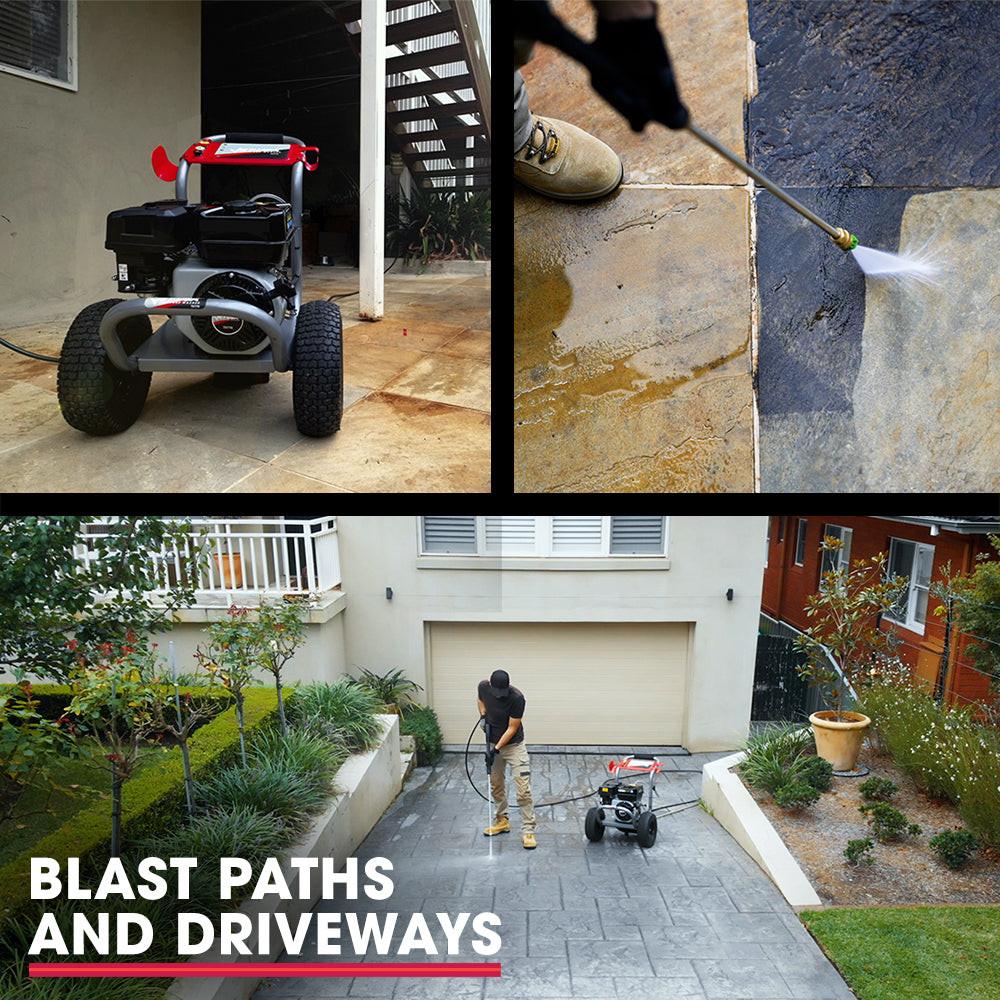 Jet-USA 7HP 4800PSI Petrol High Pressure Washer Gun Water Cleaner Gurney 4-Stroke Engine 30M Hose.