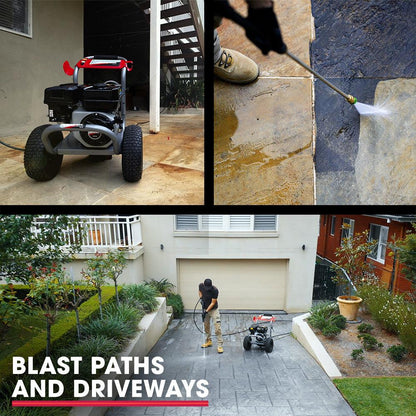 Jet-USA 7HP 4800PSI Petrol High Pressure Washer Gun Water Cleaner Gurney 4-Stroke Engine 30M Hose.