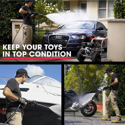 Jet-USA 7HP 4800PSI Petrol High Pressure Washer Gun Water Cleaner Gurney 4-Stroke Engine 30M Hose.