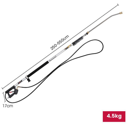 Jet-USA 4000PSI 5.5M Long Telescopic Universal Pressure Washer Cleaner Pole Wand Extension Lance.