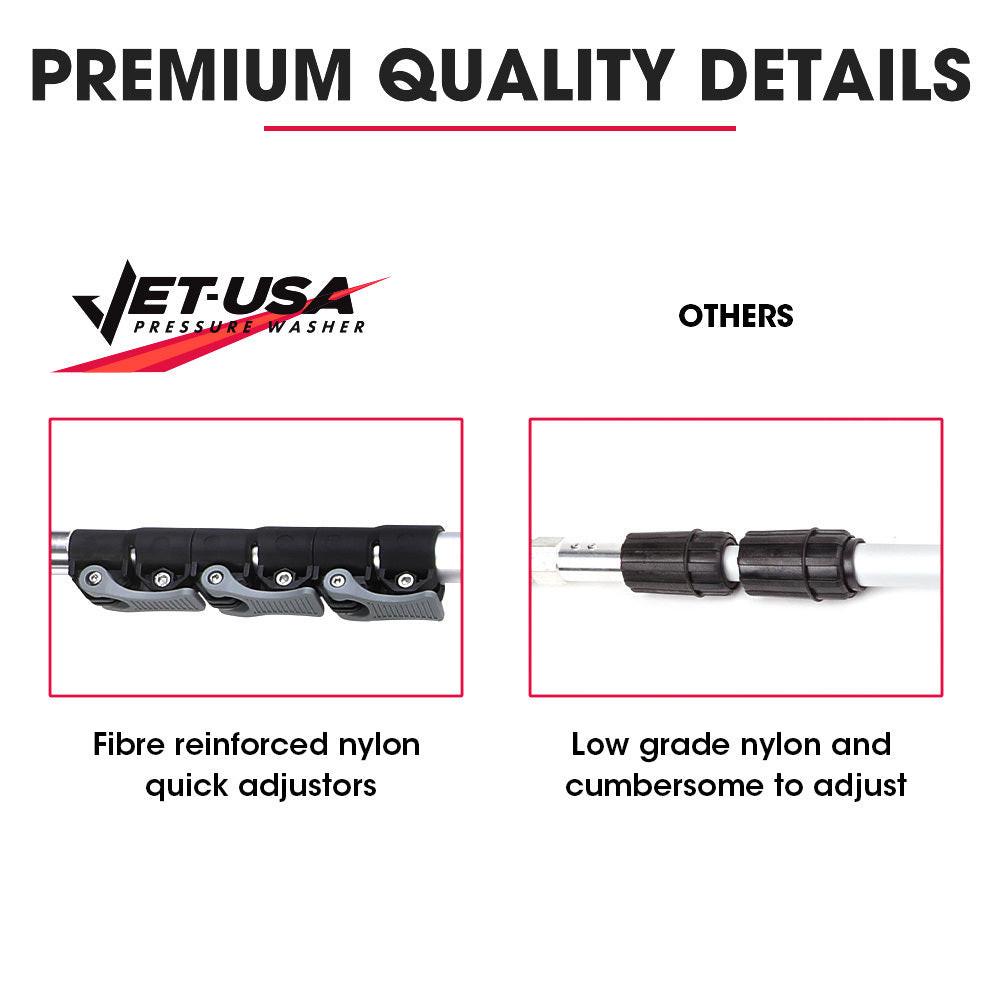 Jet-USA 4000PSI 5.5M Long Telescopic Universal Pressure Washer Cleaner Pole Wand Extension Lance.