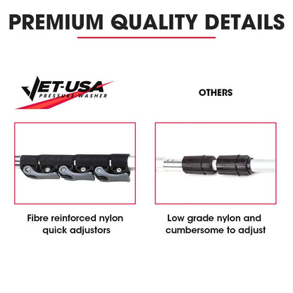 Jet-USA 4000PSI 5.5M Long Telescopic Universal Pressure Washer Cleaner Pole Wand Extension Lance.