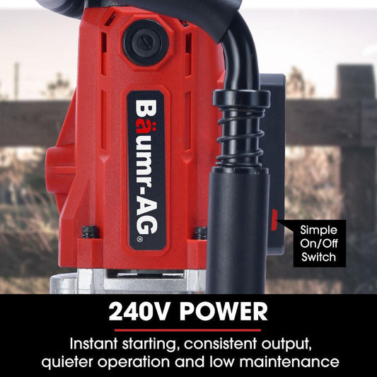 BAUMR-AG HP360e 2200W Electric Post Driver, with 2 Piling Socket Sleeves.