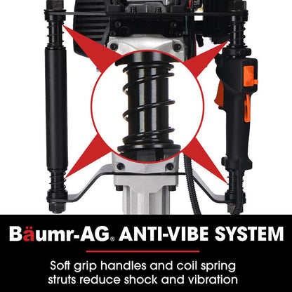 BAUMR-AG HP480 55cc 4-Stroke Petrol Post Driver, with 2 Piling Socket Sleeves.
