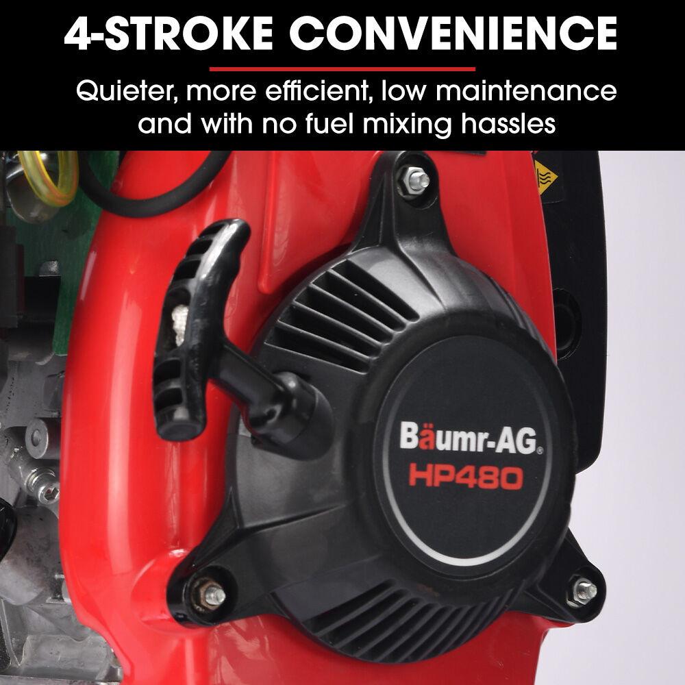 BAUMR-AG HP480 55cc 4-Stroke Petrol Post Driver, with 2 Piling Socket Sleeves.
