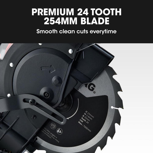 BAUMR-AG 254mm Dual Bevel Sliding Compound Mitre Drop Saw.