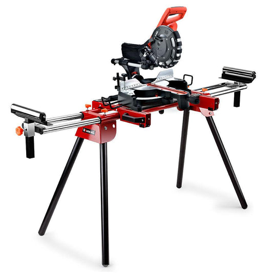 BAUMR-AG 254mm Sliding Compound dual Mitre Drop Saw and Adjustable Stand Combo.