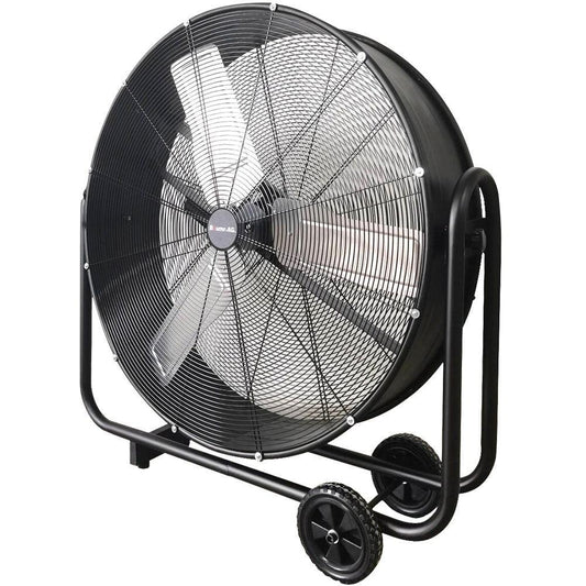 BAUMR-AG 36" 914mm Industrial Mobile Floor Drum Fan, 290W Brushless Motor, Tilting, Large, Commercial, Heavy-duty Frame, EESS Certified.