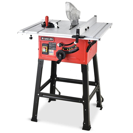Baumr-AG 2000W 254mm Corded Table Saw with Stand, Extendable, Laser Guide.