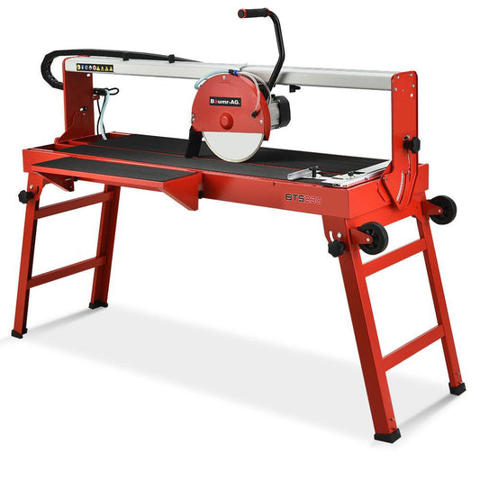 BAUMR-AG 1500W Electric Tile Saw Cutter with 300mm (12") Blade, 920mm Cutting Length, Side Extension Table.