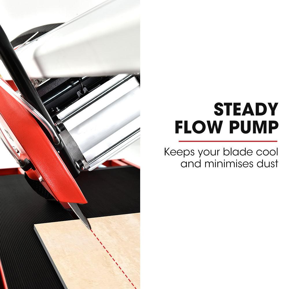 BAUMR-AG 1500W Electric Tile Saw Cutter with 300mm (12") Blade, 920mm Cutting Length, Side Extension Table.