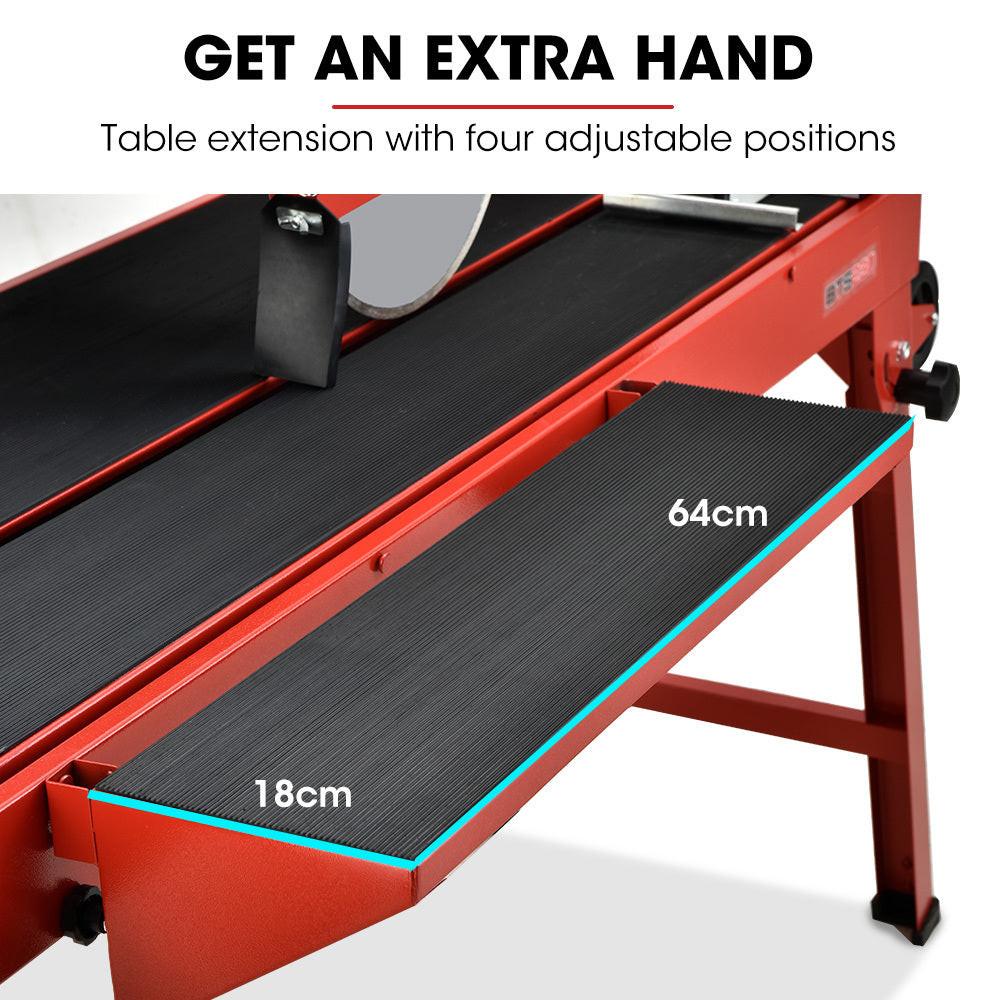 BAUMR-AG 1500W Electric Tile Saw Cutter with 300mm (12") Blade, 920mm Cutting Length, Side Extension Table.