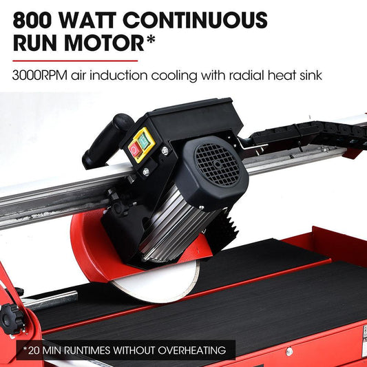 BAUMR-AG 800W Electric Tile Saw Cutter with 200mm (8") Blade, 620mm Cutting Length.