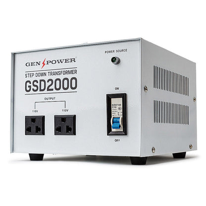 Genpower 2000W Step Down Transformer 240V-110V Stepdown Voltage Converter AU-US.