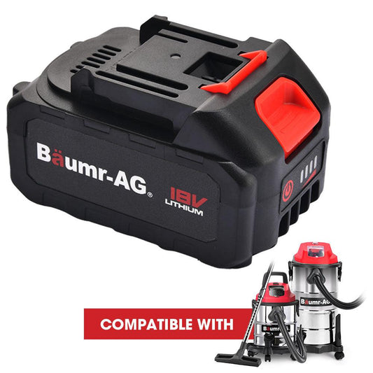Baumr-AG 18V 4Ah Lithium-Ion Battery for Cordless Wet & Dry Vacuums.