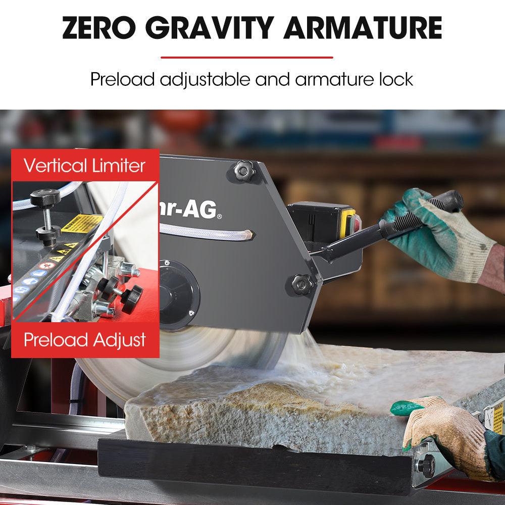BAUMR-AG 2000W 350mm 14" Brick & Masonry Table Saw, Electric Tile Concrete Cutting, with Stand.