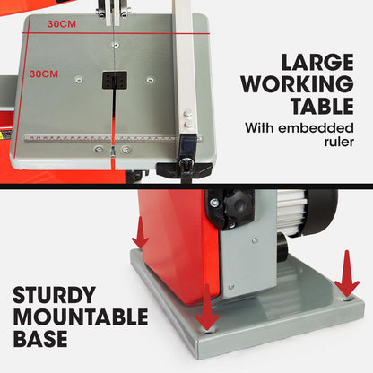 Baumr-AG 500W Wood Bandsaw, Benchtop, 115mm Cutting Depth (BS40).