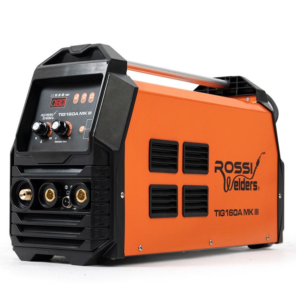 ROSSI 160 Amp AC DC TIG MMA ARC Stick Inverter Welder, Ideal for Aluminium and Copper Welding, 15A Plug.