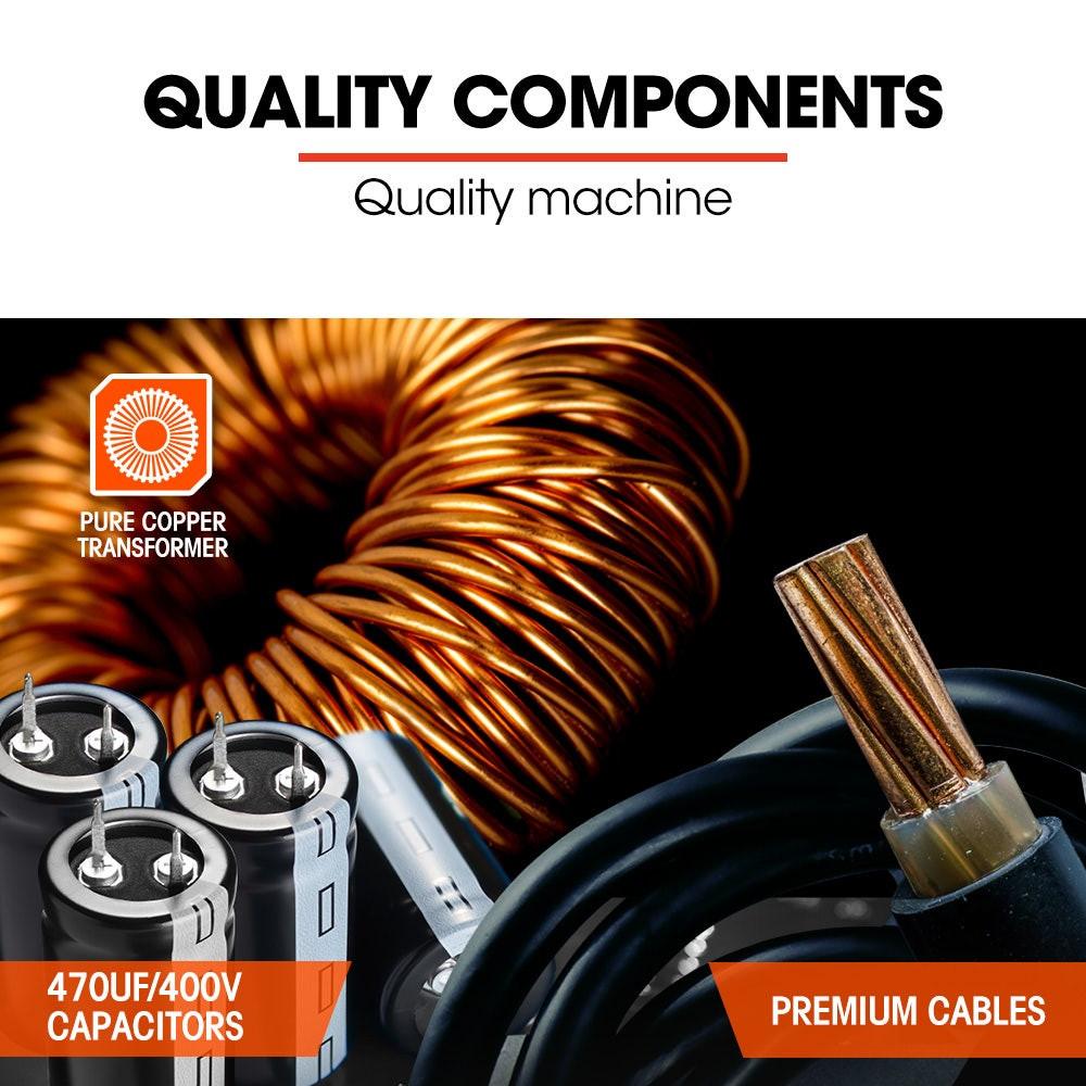 ROSSI 120 Amp Inverter Welder, 3in1 Portable MMA ARC /MIG Gasless /Lift-TIG Welding Machine, 15A Plug.
