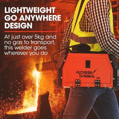 ROSSI 120 Amp Inverter Welder, 3in1 Portable MMA ARC /MIG Gasless /Lift-TIG Welding Machine, 15A Plug.