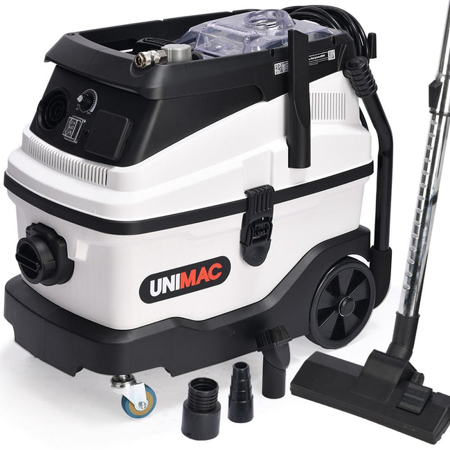 UNIMAC 30L Dust Extractor, Wet & Dry Vacuum Cleaner, 3 Stage Filtration, Water and HEPA filter, Power plus Air pass-through, Accessories Hover Image