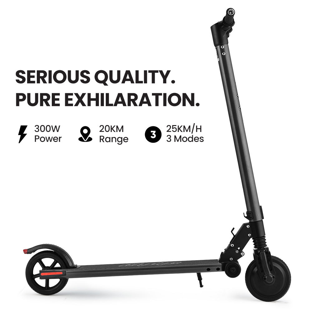 ALPHA Peak 300W 10Ah Electric Scooter, Suspension, for Adults or Teens, Black.