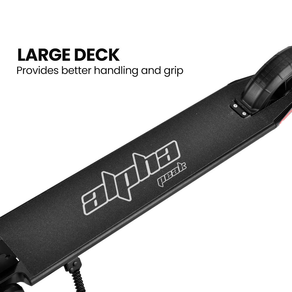 ALPHA Peak 300W 10Ah Electric Scooter, Suspension, for Adults or Teens, Black.