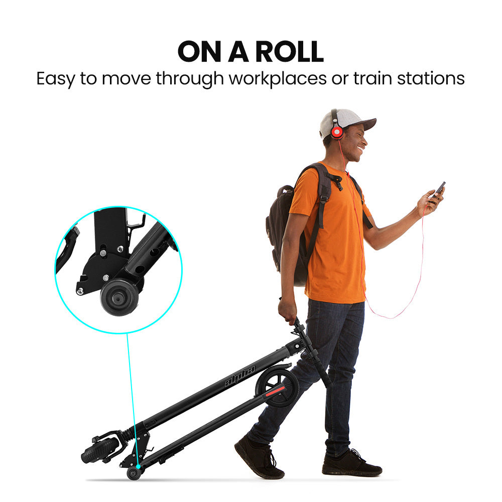 ALPHA Peak 300W 10Ah Electric Scooter, Suspension, for Adults or Teens, Black.