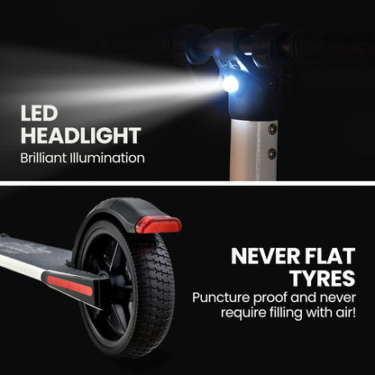 ALPHA Peak 300W 10Ah Electric Scooter, Suspension, for Adults or Teens, Black.