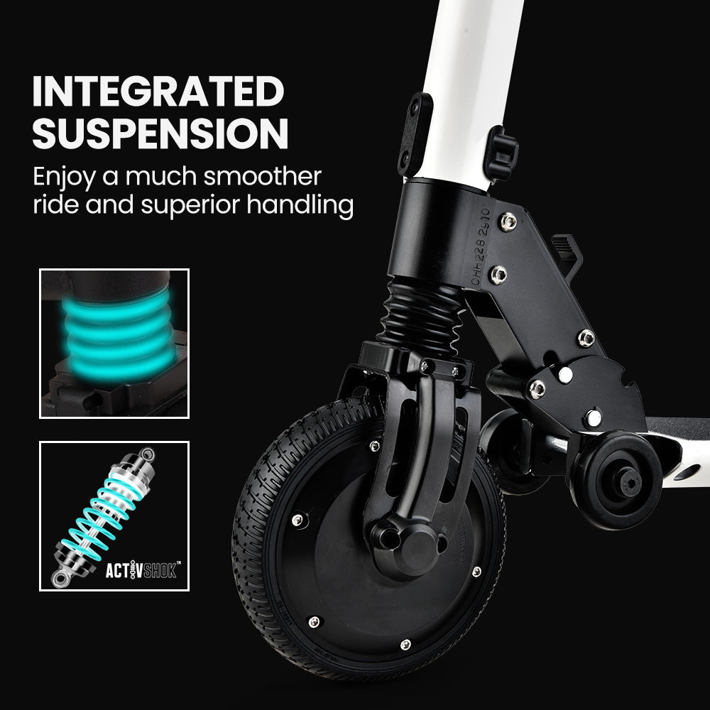 ALPHA Peak 300W 10Ah Electric Scooter, Suspension, for Adults or Teens, Black.
