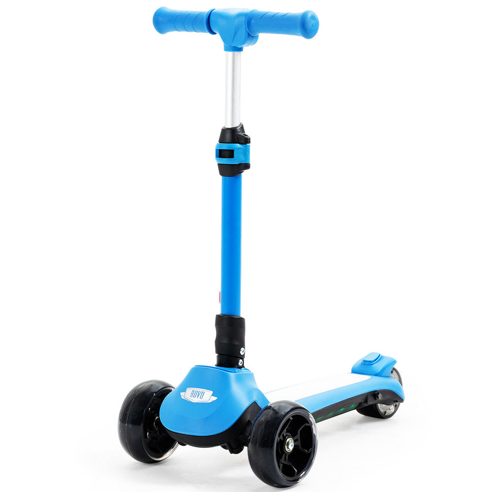 ROVO KIDS 3-Wheel Electric Scooter , Ages 3-8, Adjustable Height, AU Compliant, Lithium Battery, Blue.