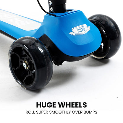ROVO KIDS 3-Wheel Electric Scooter , Ages 3-8, Adjustable Height, AU Compliant, Lithium Battery, Blue.