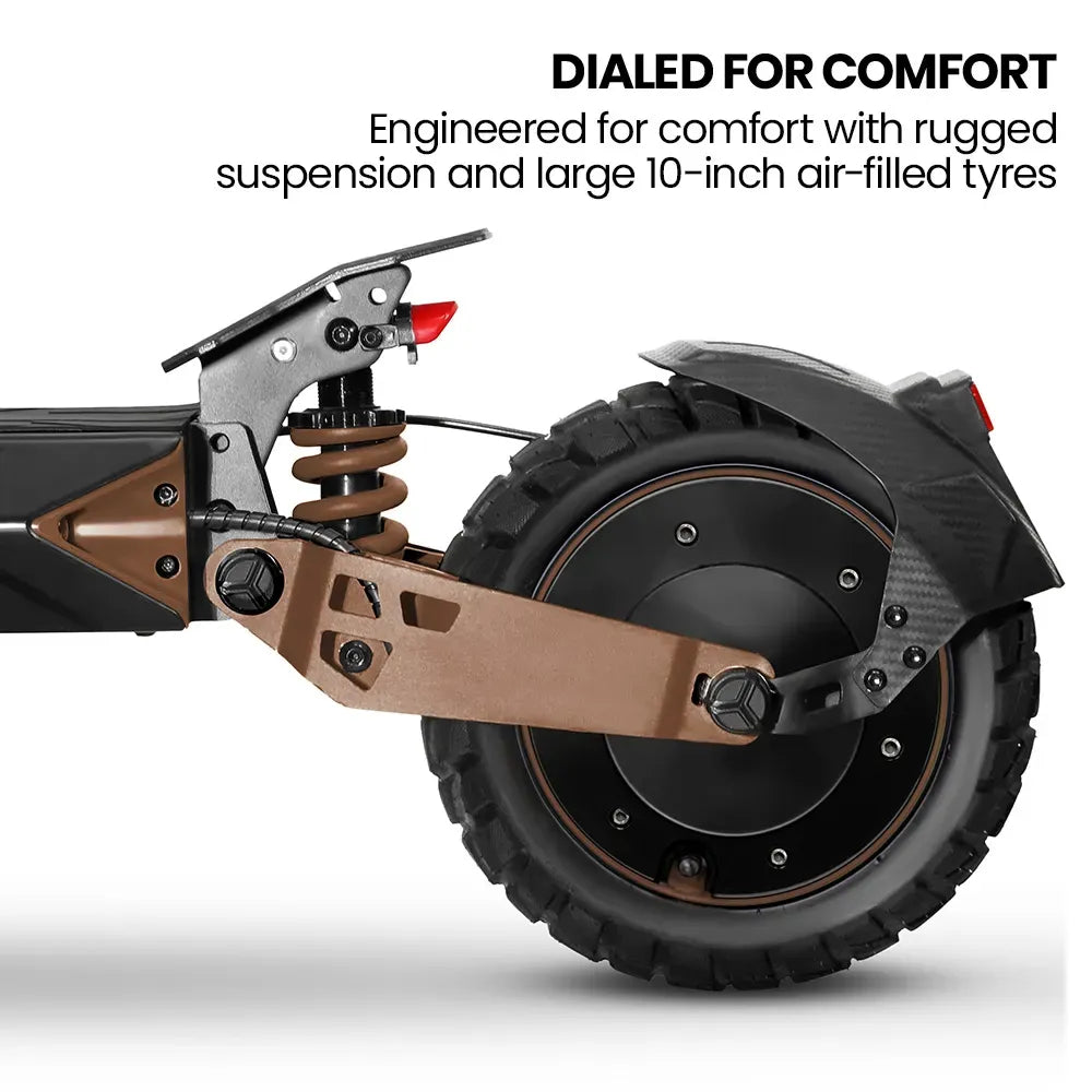 VALK Ego 8 Electric Scooter, Powerful, AU Compliant, 48V 13Ah, 55km Max Range, eScooter for Adults, Foldable, Off Road, Black/Bronze