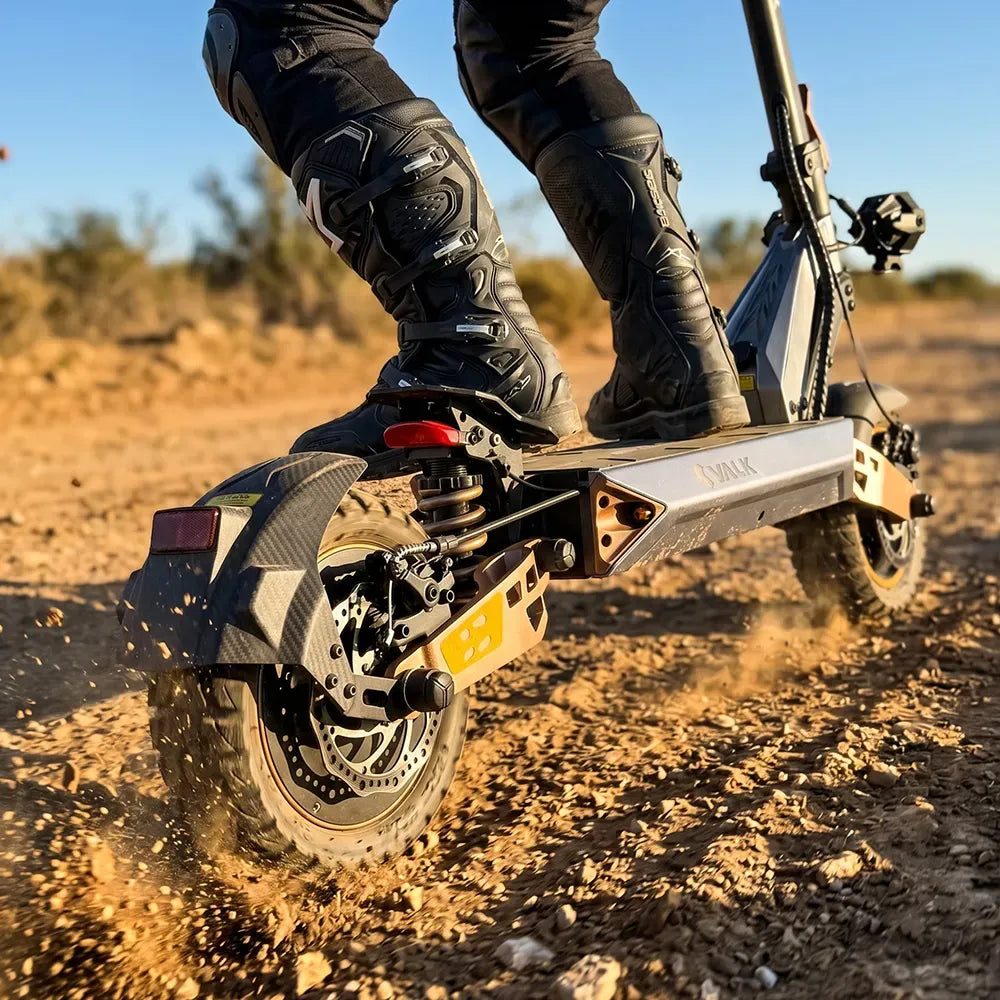 VALK Ego 8 Electric Scooter, Powerful, AU Compliant, 48V 13Ah, 55km Max Range, eScooter for Adults, Foldable, Off Road, Black/Bronze