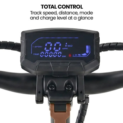 VALK Ego 8 Electric Scooter, Powerful, AU Compliant, 48V 13Ah, 55km Max Range, eScooter for Adults, Foldable, Off Road, Black/Bronze